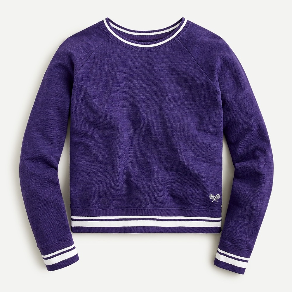 J.Crew Vintage cotton terry pullover with tennis embroidery
